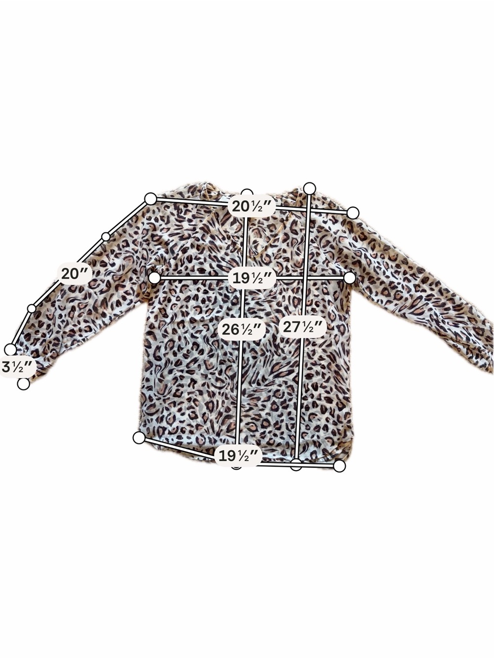 CAbi Leopard Print Faux Fur Top - Cream & Brown